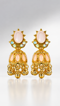 Blush Radiance Jhumka Earrings