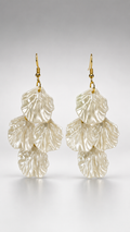 Ivory Petal Cascade Drop Earrings