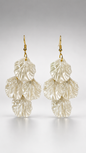 Ivory Petal Cascade Drop Earrings
