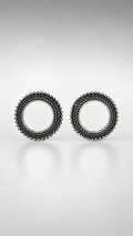 Vintage Halo Circle Stud Earrings
