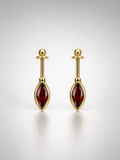 Crimson Marquise Helix Stud