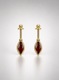 Crimson Marquise Helix Stud