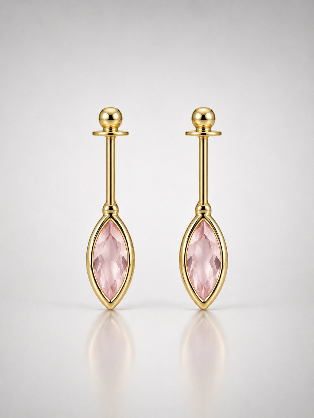 Blush Marquise Helix Stud