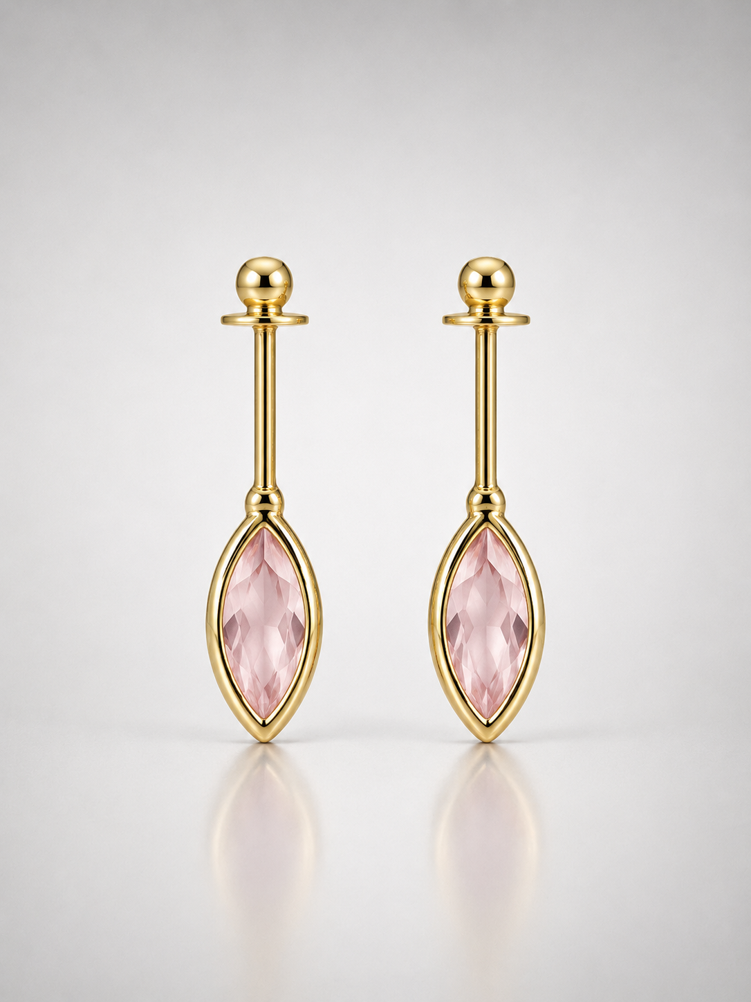 Blush Marquise Helix Stud