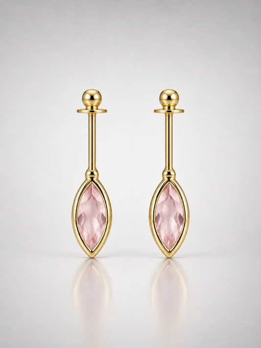 Blush Marquise Helix Stud