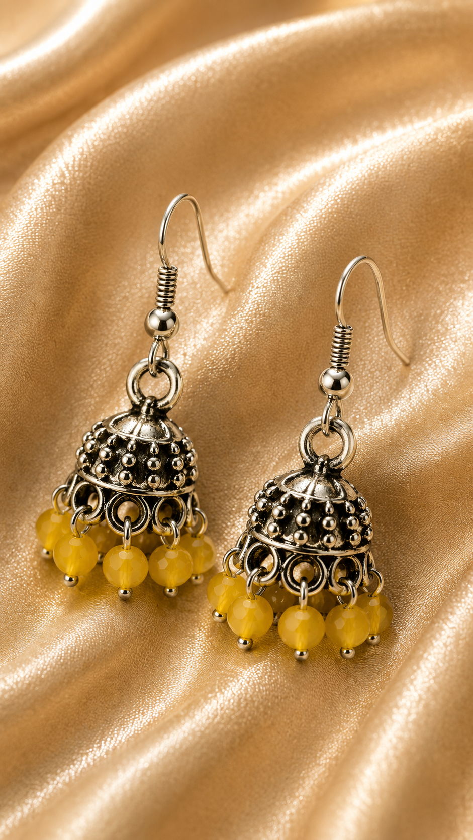 Sunshine Glow Mini Jhumka Earrings