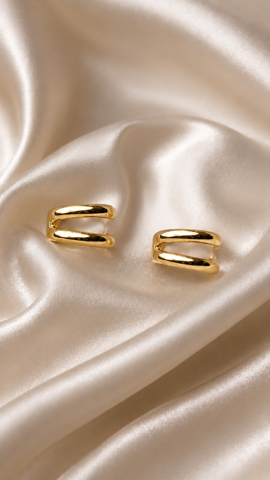 Golden Minimal Duo Ear Cuff