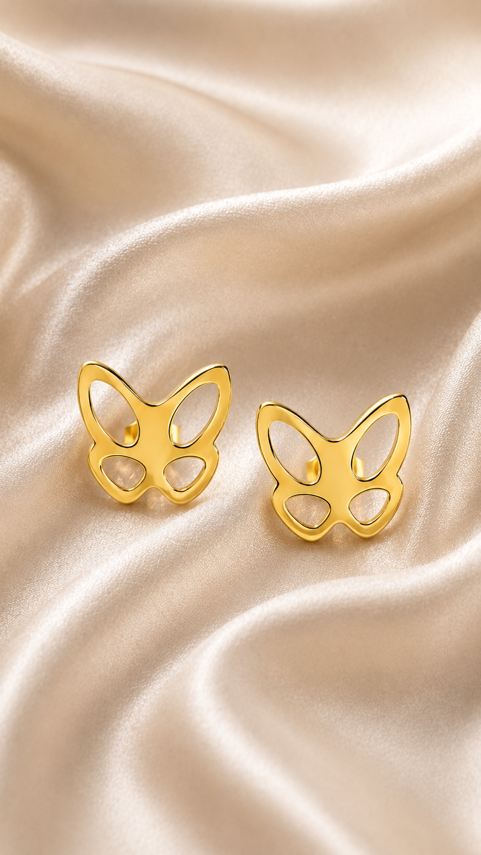 Butterfly Outline Stud Earrings