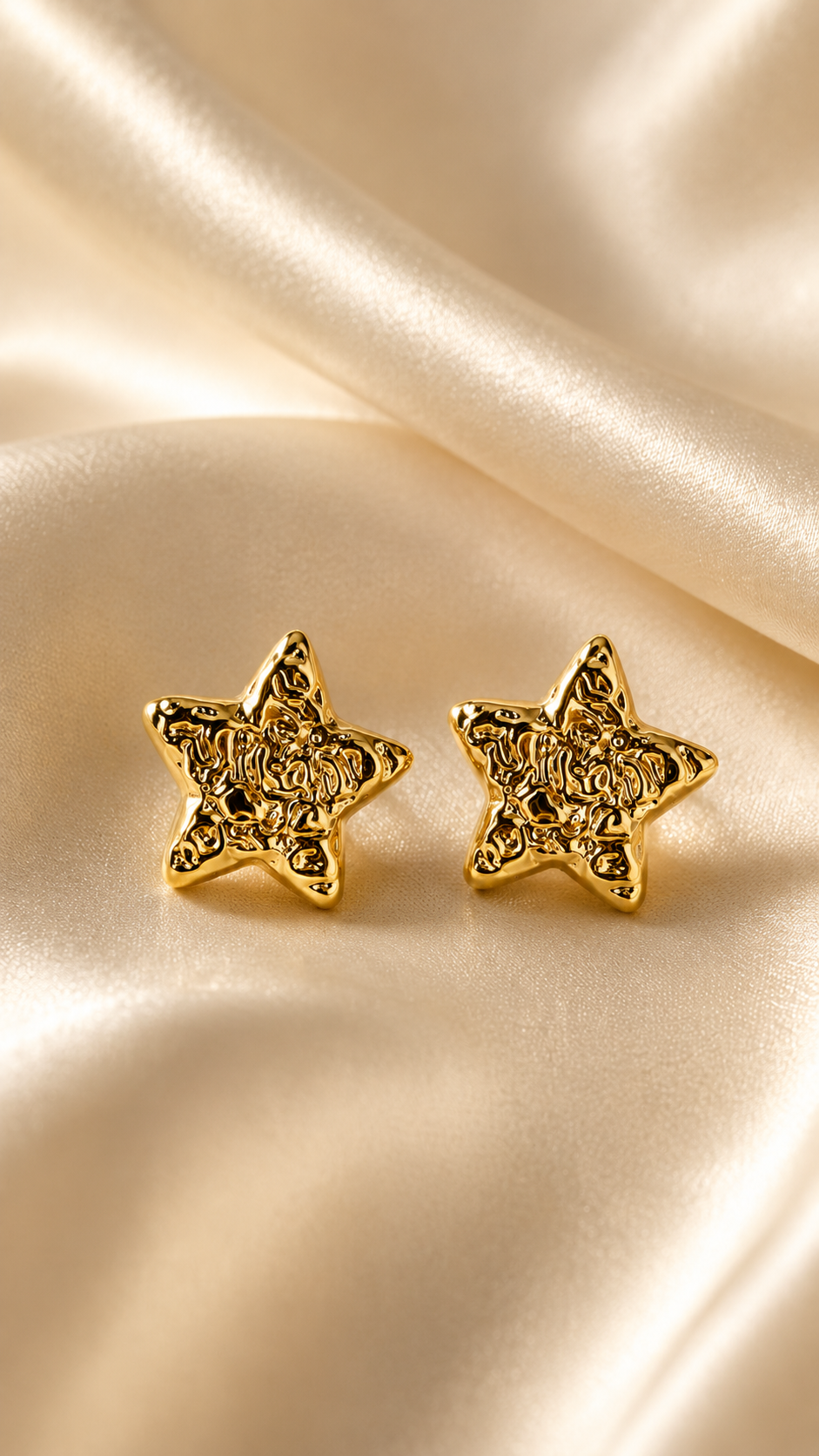 Celestial Molten Star Stud Earrings