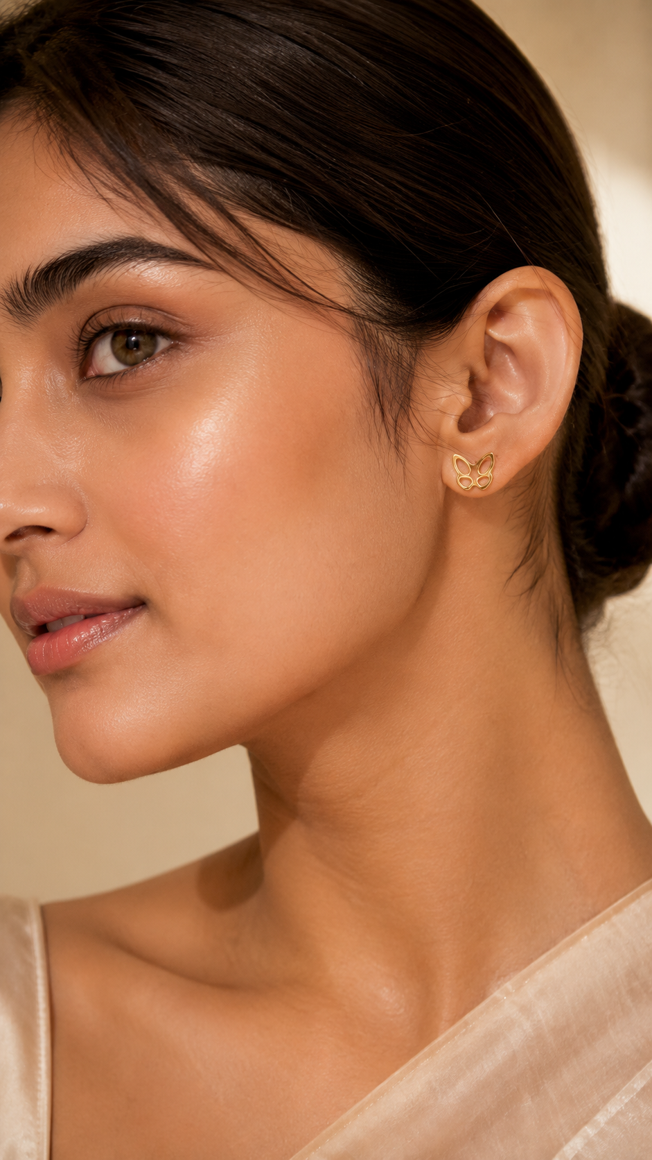 Butterfly Outline Stud Earrings