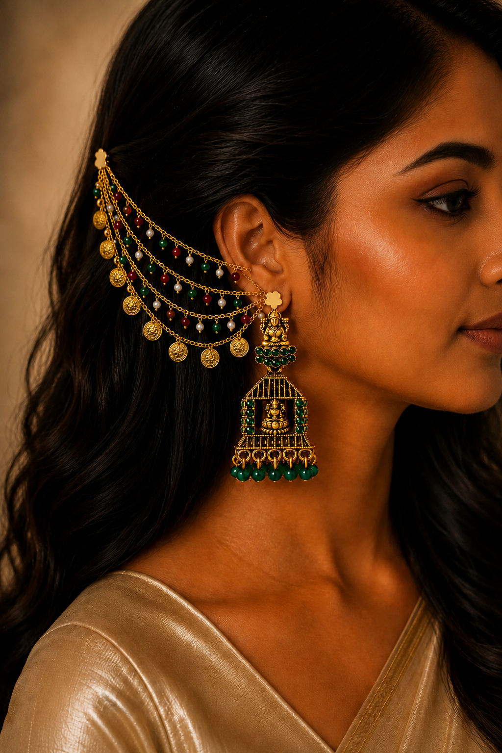 Heritage Coin Layered Saree Chain