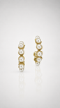 Pearl Blossom Embellished Hoop Earrings