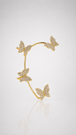 Golden Butterfly Crystal Ear Cuff