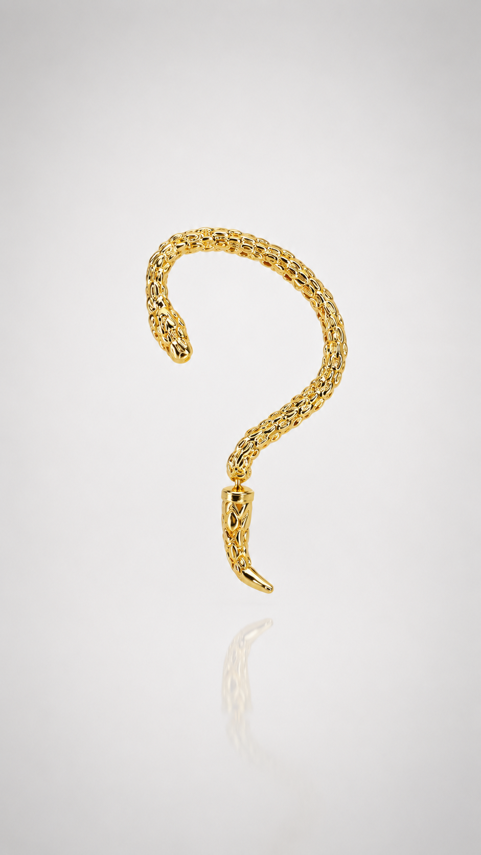 Golden Serpent Wrap Ear Cuff