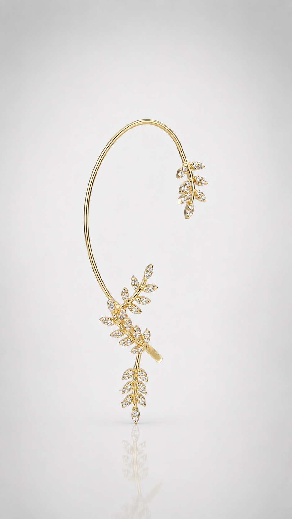 Golden Vine Crystal Ear Cuff