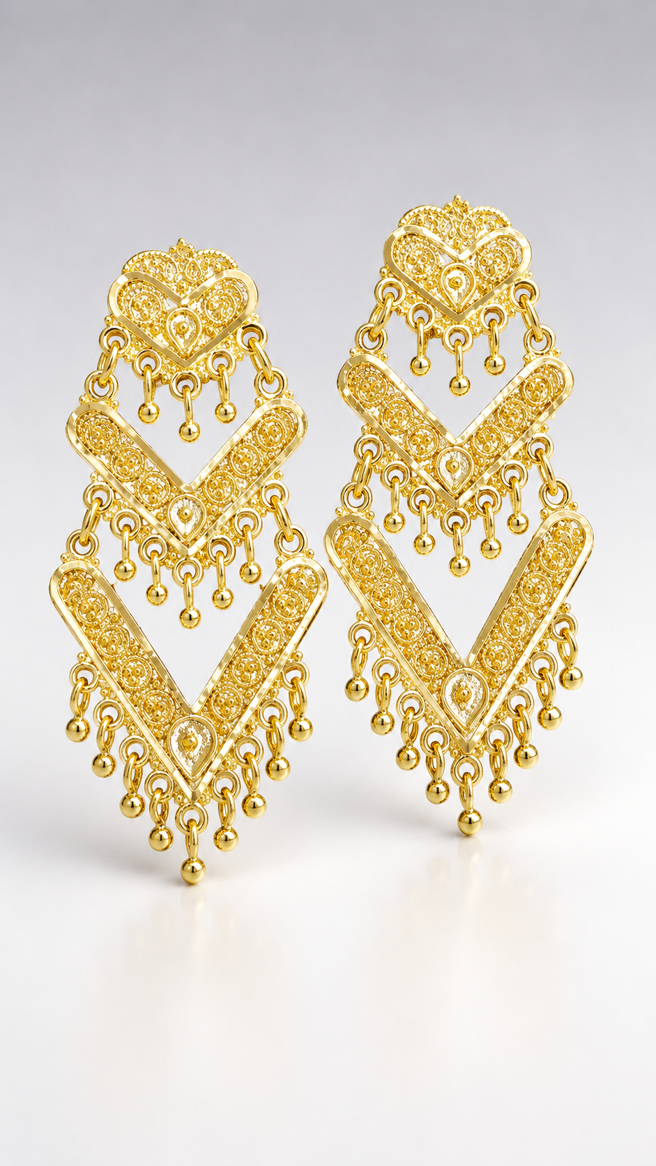Kanaka Tiered Filigree Dangles
