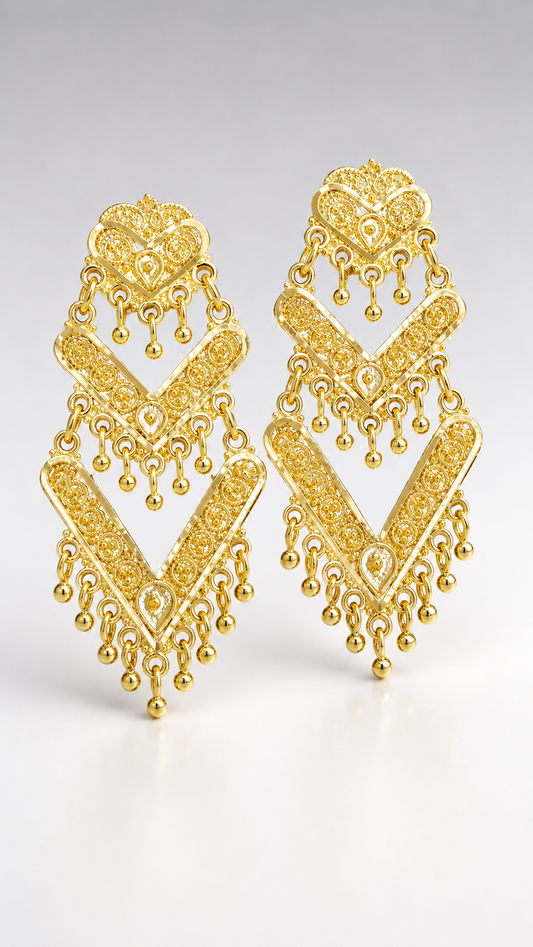 Kanaka Tiered Filigree Dangles