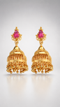 Ruby Teardrop Rope Jhumkas
