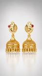 Mayura Swirl Filigree Jhumkas