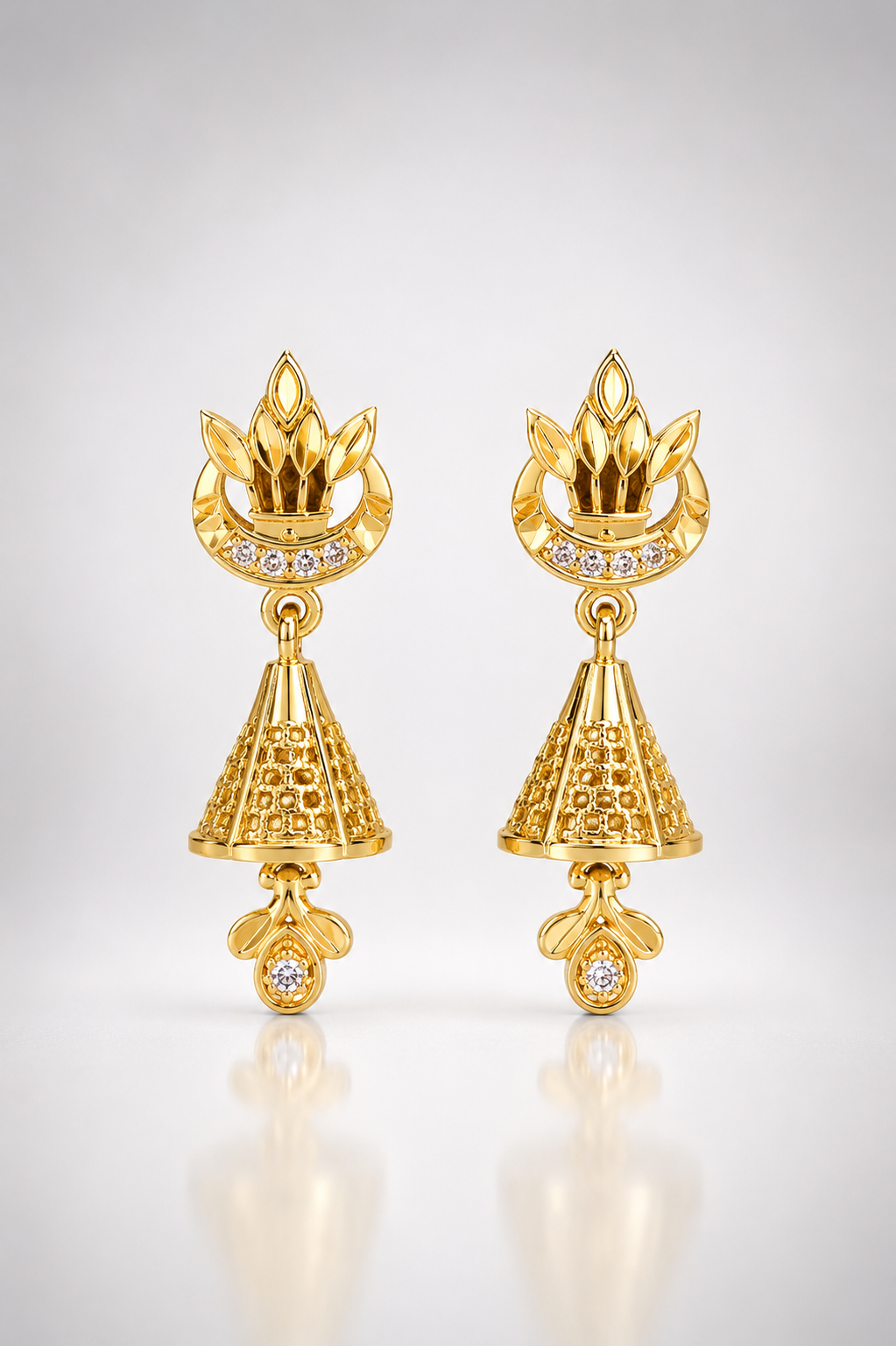 Malati Blossom Conical Jhumkas