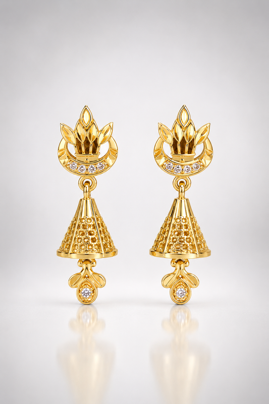 Malati Blossom Conical Jhumkas