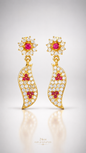Rohini Floral Wave Dangles