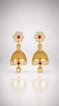 Charvi Mesh Ruby Jhumkas