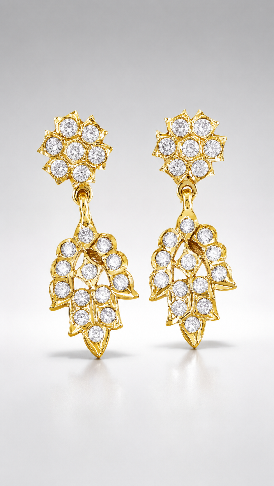 Pallavi Crystal Leaf Dangles