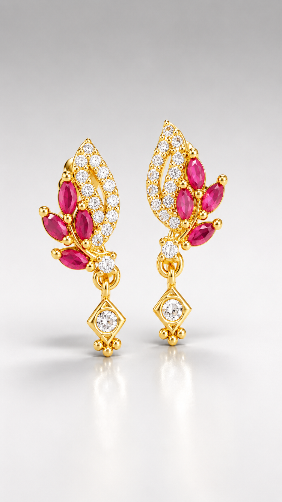 Kavya Marquise Ruby Dangles