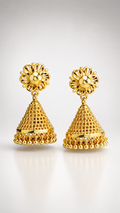 Isha Granulated Cone Jhumkas