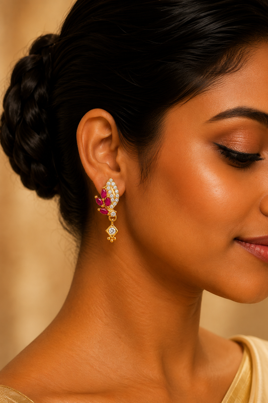 Kavya Marquise Ruby Dangles