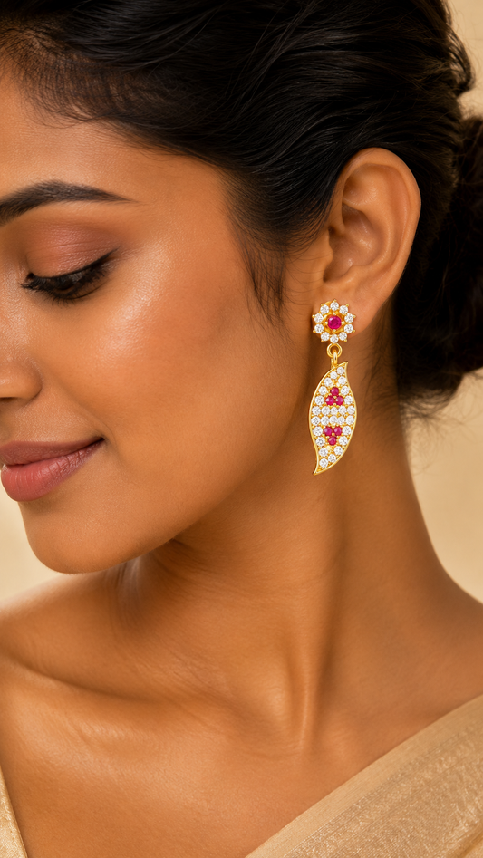 Rohini Floral Wave Dangles