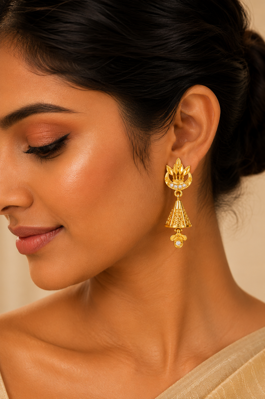 Malati Blossom Conical Jhumkas
