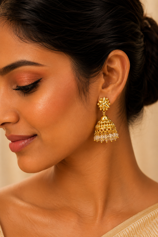 Taraka Crystal Dome Jhumkas