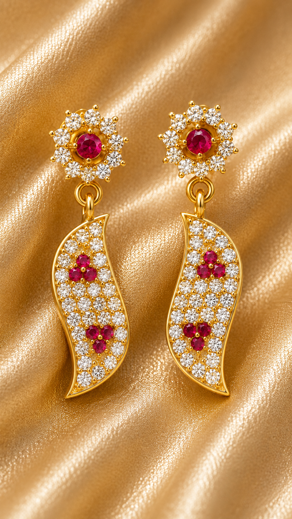 Rohini Floral Wave Dangles