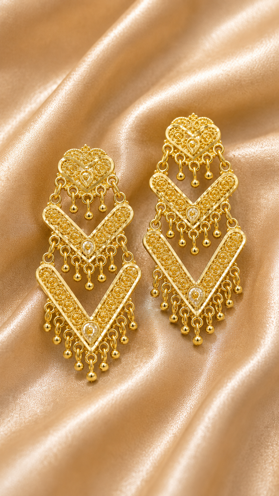 Kanaka Tiered Filigree Dangles
