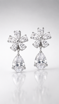 Diamond Bloom Drop Earrings