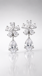 Diamond Bloom Drop Earrings