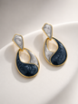 Marble Teardrop Statement Earrings