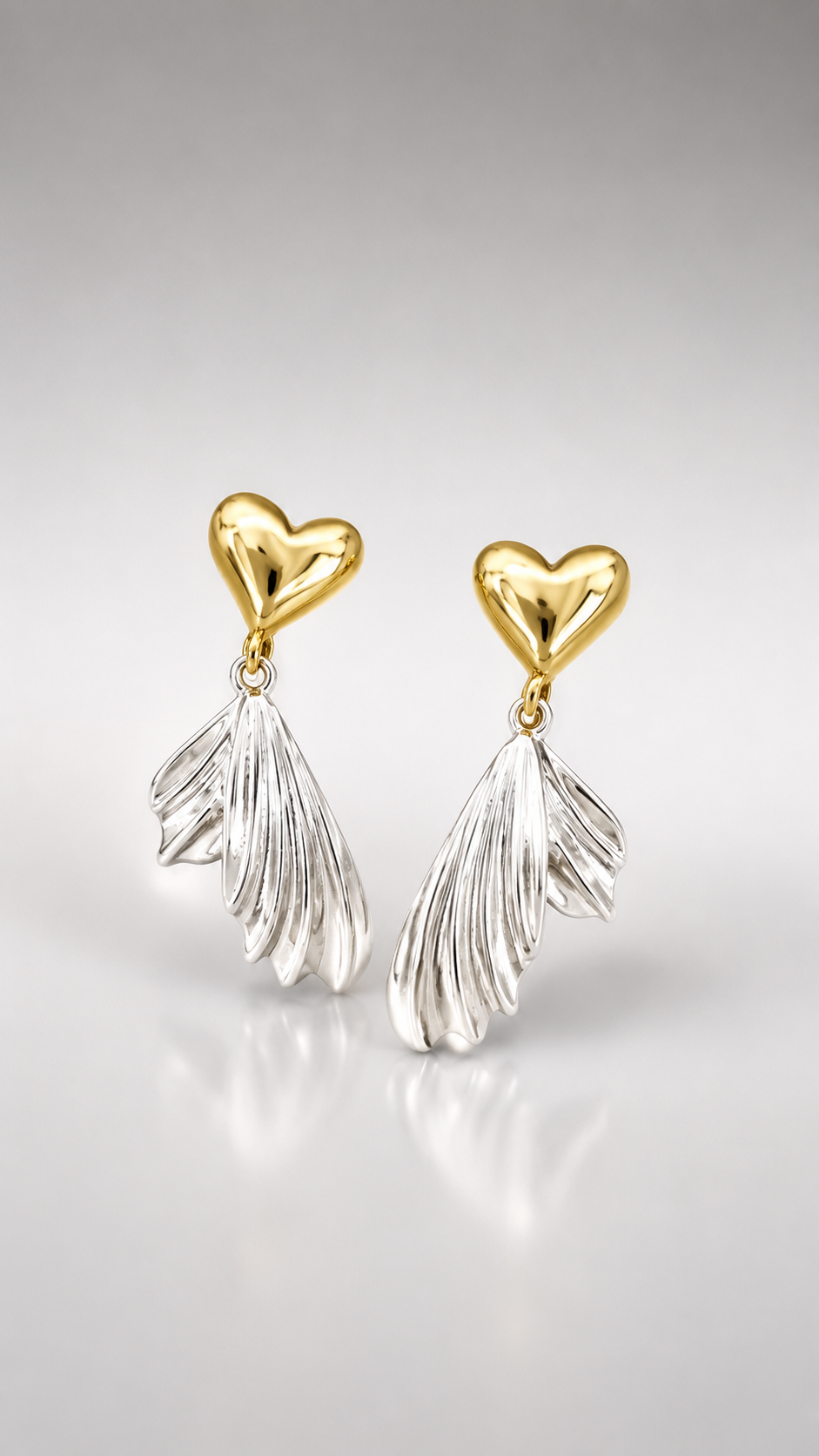 Heart Wing Drop Earrings