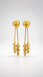 Golden Swirl Tassel Drop Earrings