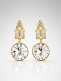 Crystal Flutter Statement Drop Earrings
