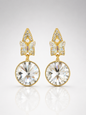 Crystal Flutter Statement Drop Earrings