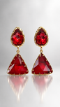 Crimson Blossom Crystal Drop