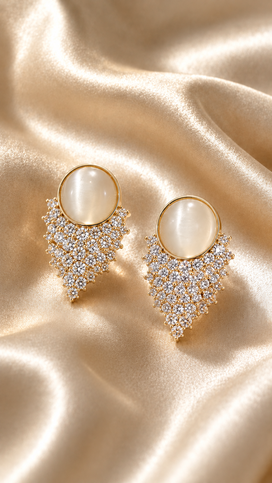 Crystal Cluster Stud Earrings