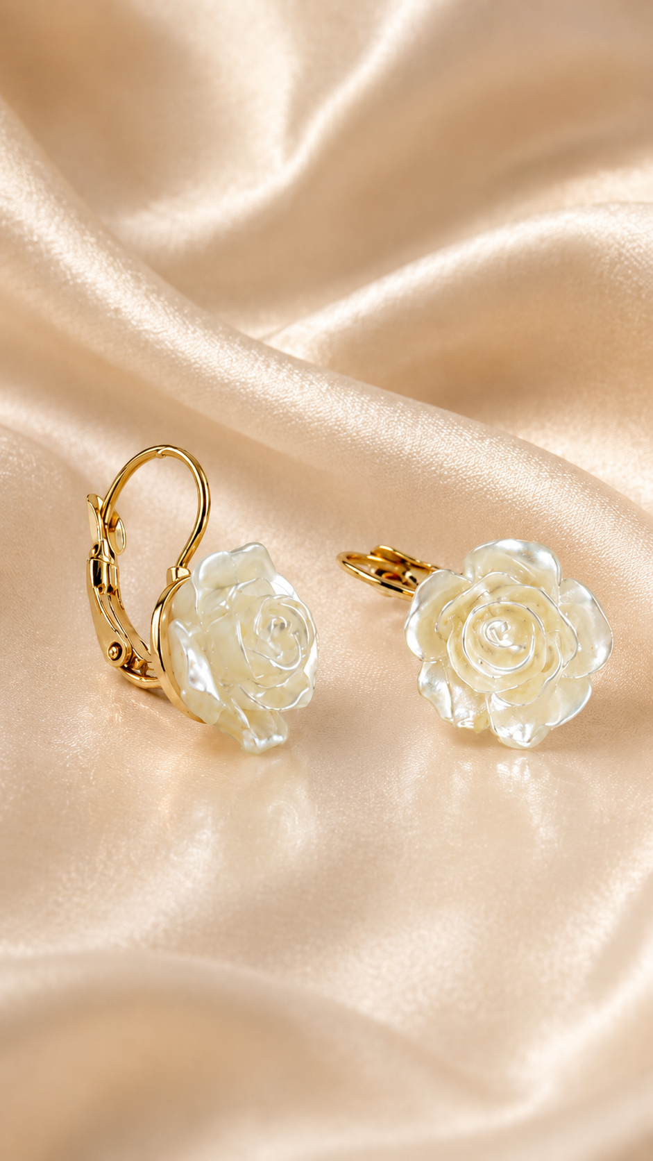 Rose Bloom Pearl Earrings