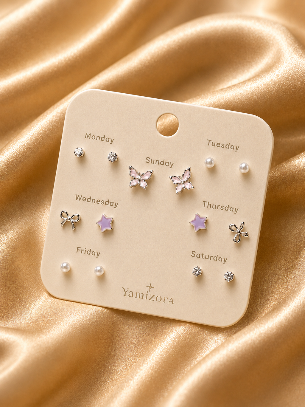 7 Days Stud Earrings Set