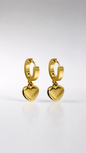 Heart Charm Hoop Earrings