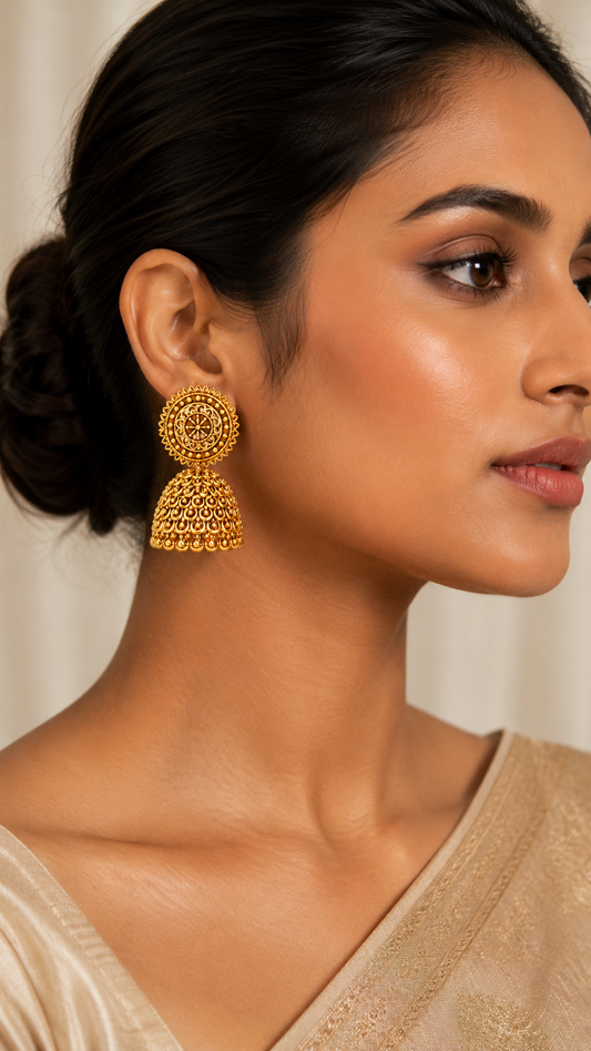 Royal Heritage Dome Jhumka Earrings
