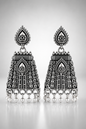 Muruga Oxidized Temple Jhumkas